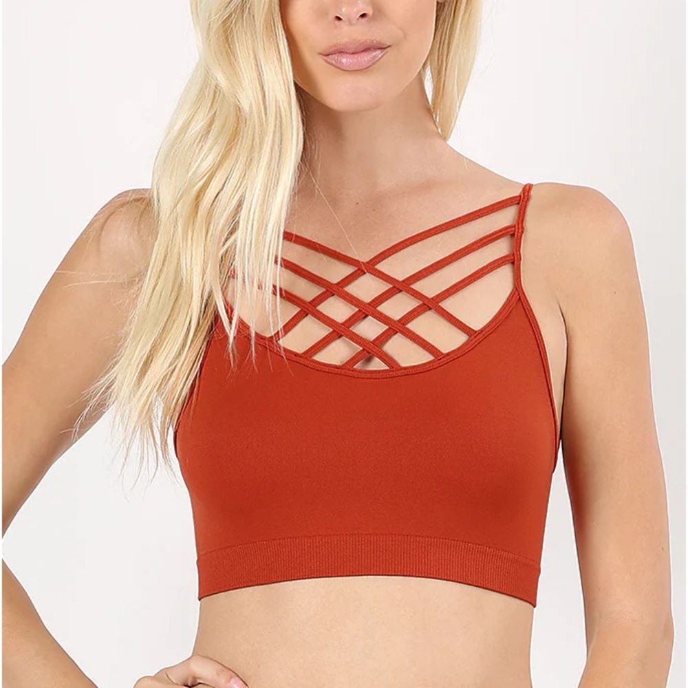 Rust Gold Padded Bra